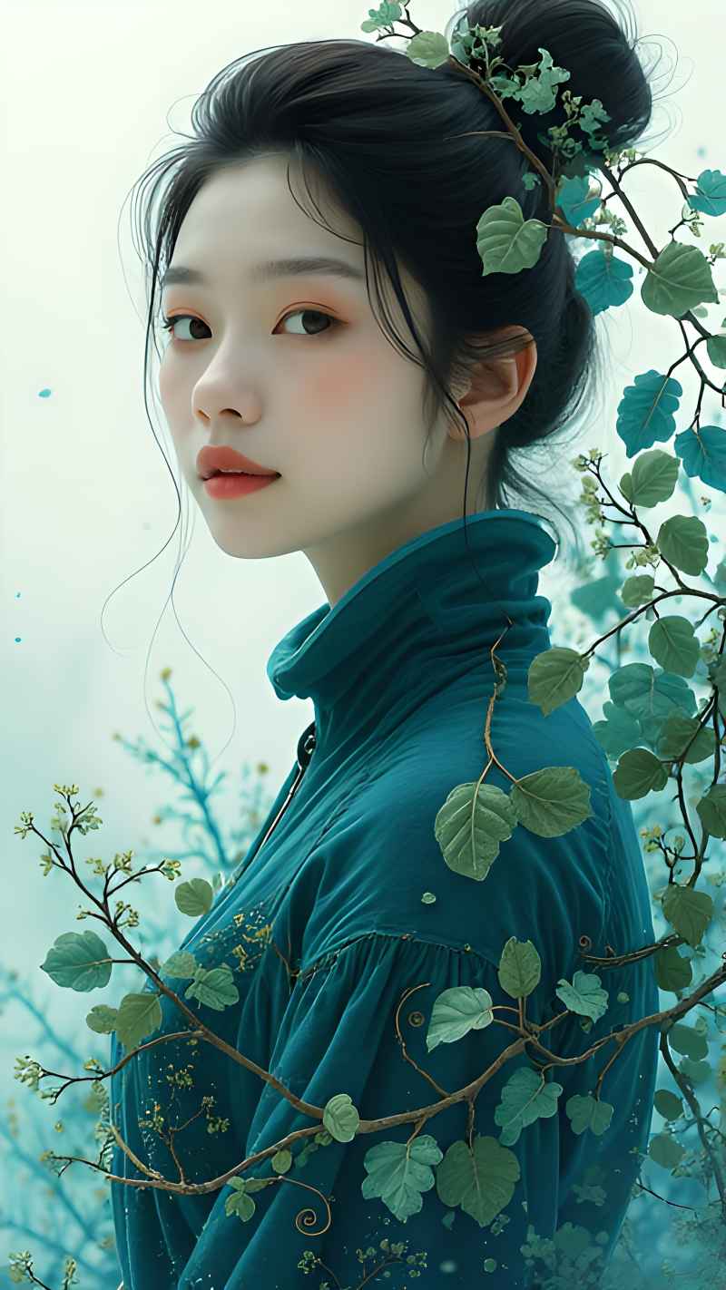 森林系列五颜六色古风艺术美女 62