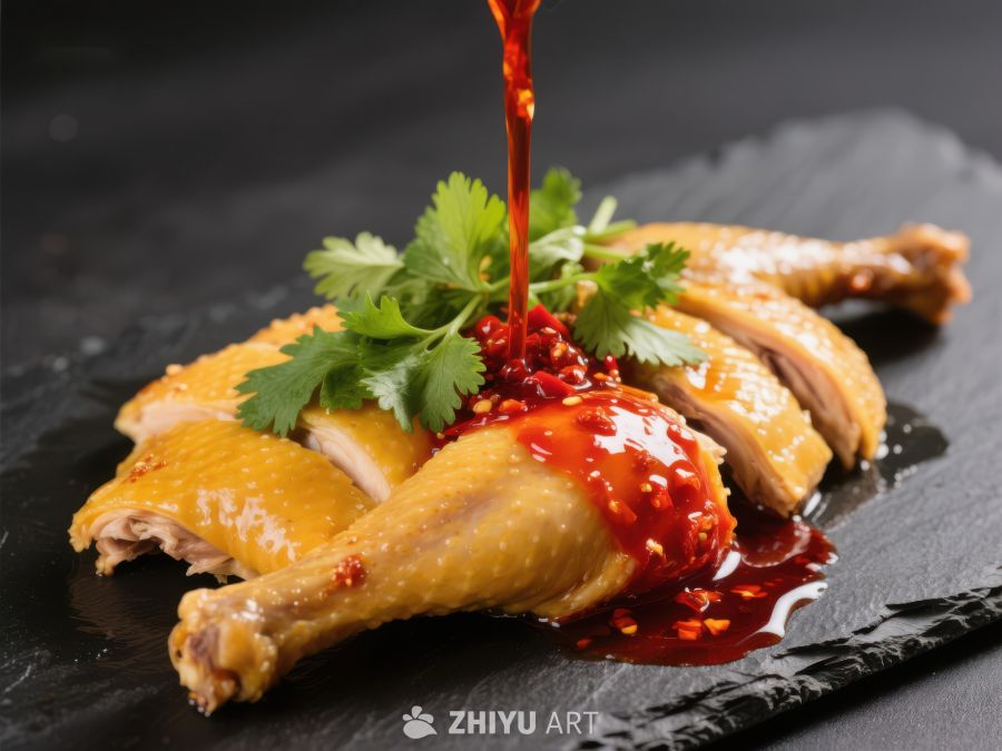 香辣鸡腿淋酱，美味诱人 1577
