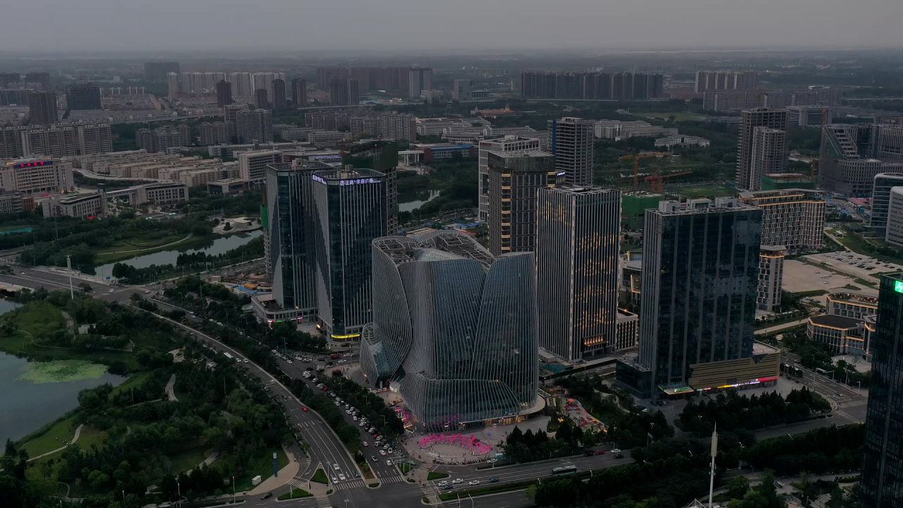 郑州龙子湖高校园区 航拍