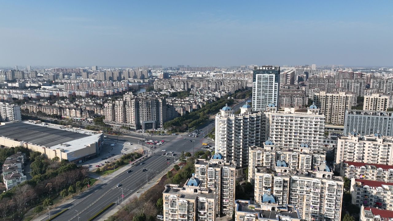 4K航拍城市建筑交通道路风光大景 16