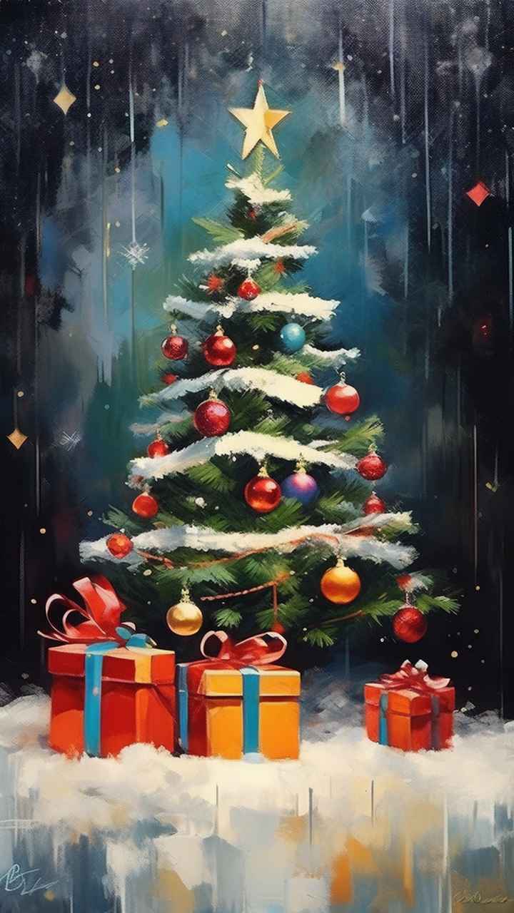 圣诞节插画背景图 13
