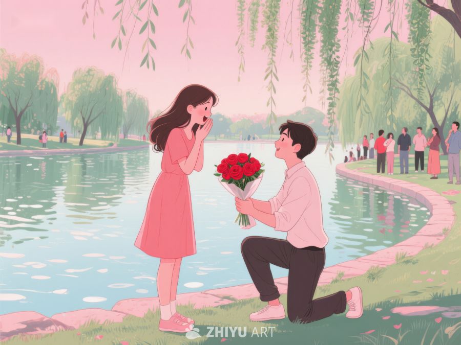 湖畔求婚，浪漫瞬间 307