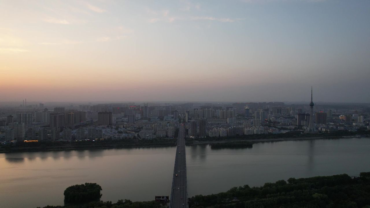 河南洛阳城市风光旅游景区航拍 
