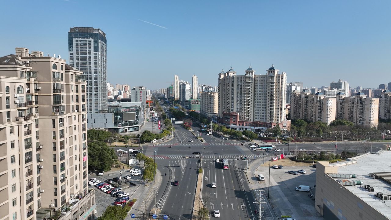 4K航拍城市建筑交通道路风光大景 14