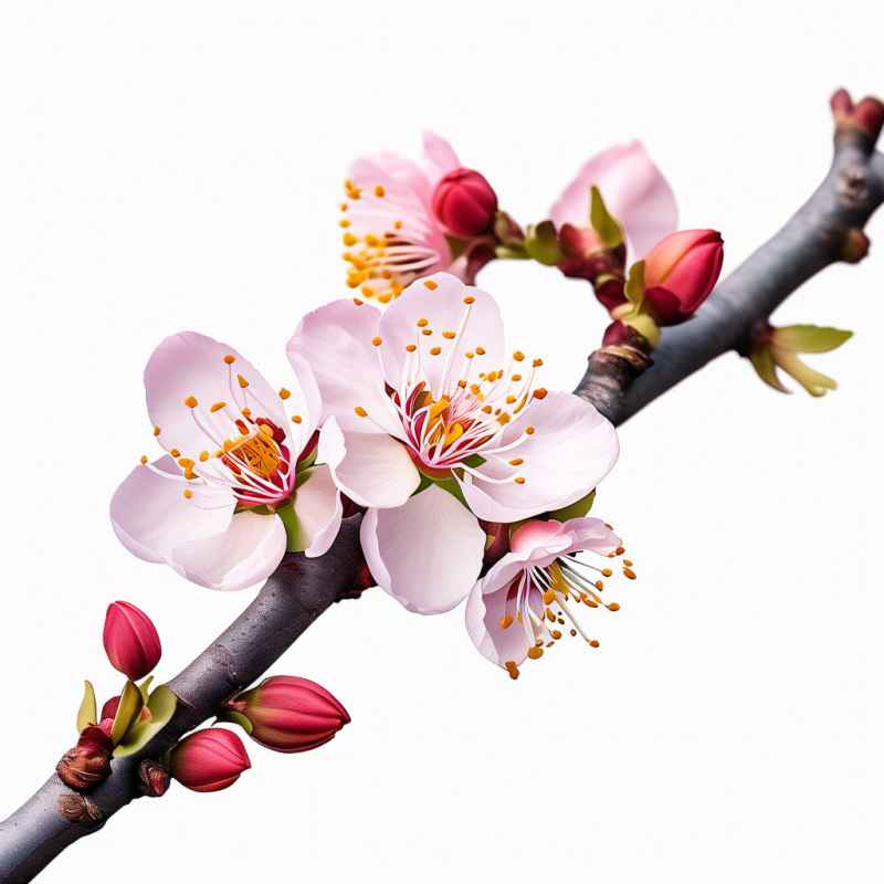 春季杏花摄影图插画 15