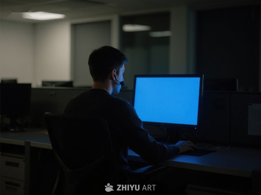 办公室内专注工作的身影 74