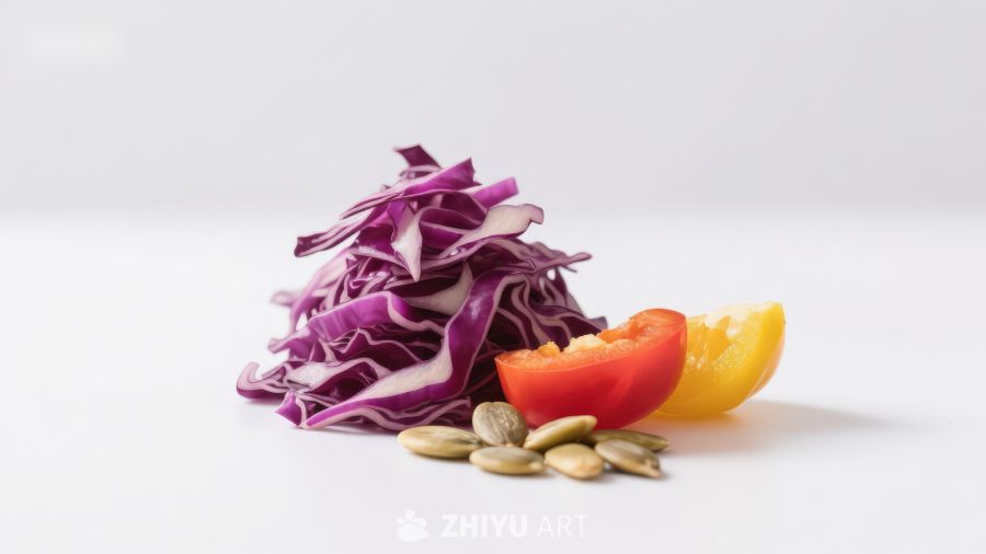 紫甘蓝与番茄南瓜籽