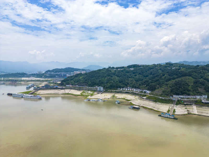 湖北长江三峡风光航拍图 