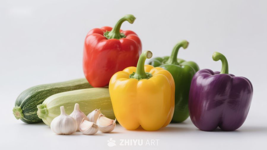 多彩蔬菜静物摆拍