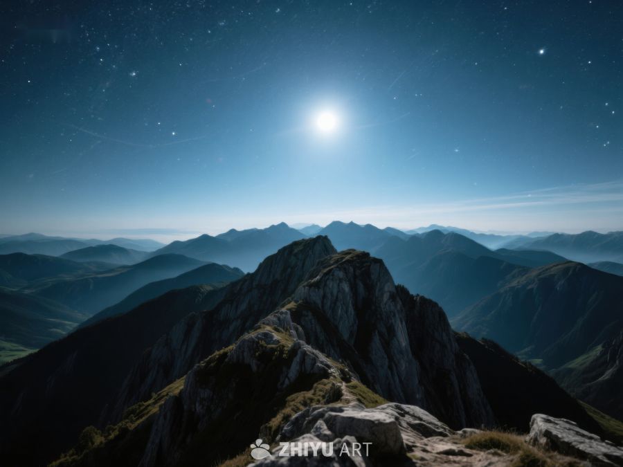 月光下的山峰 505