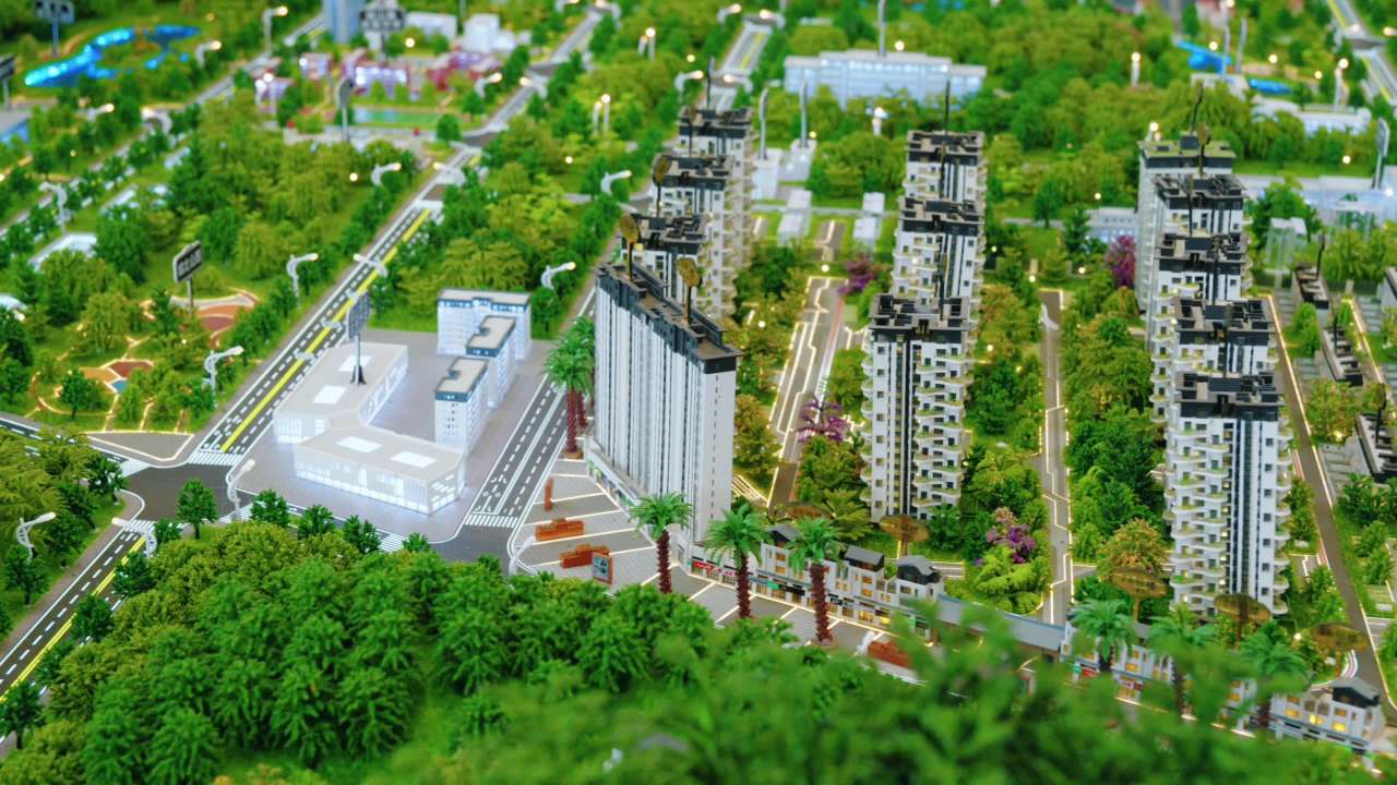 未来城市微缩景观