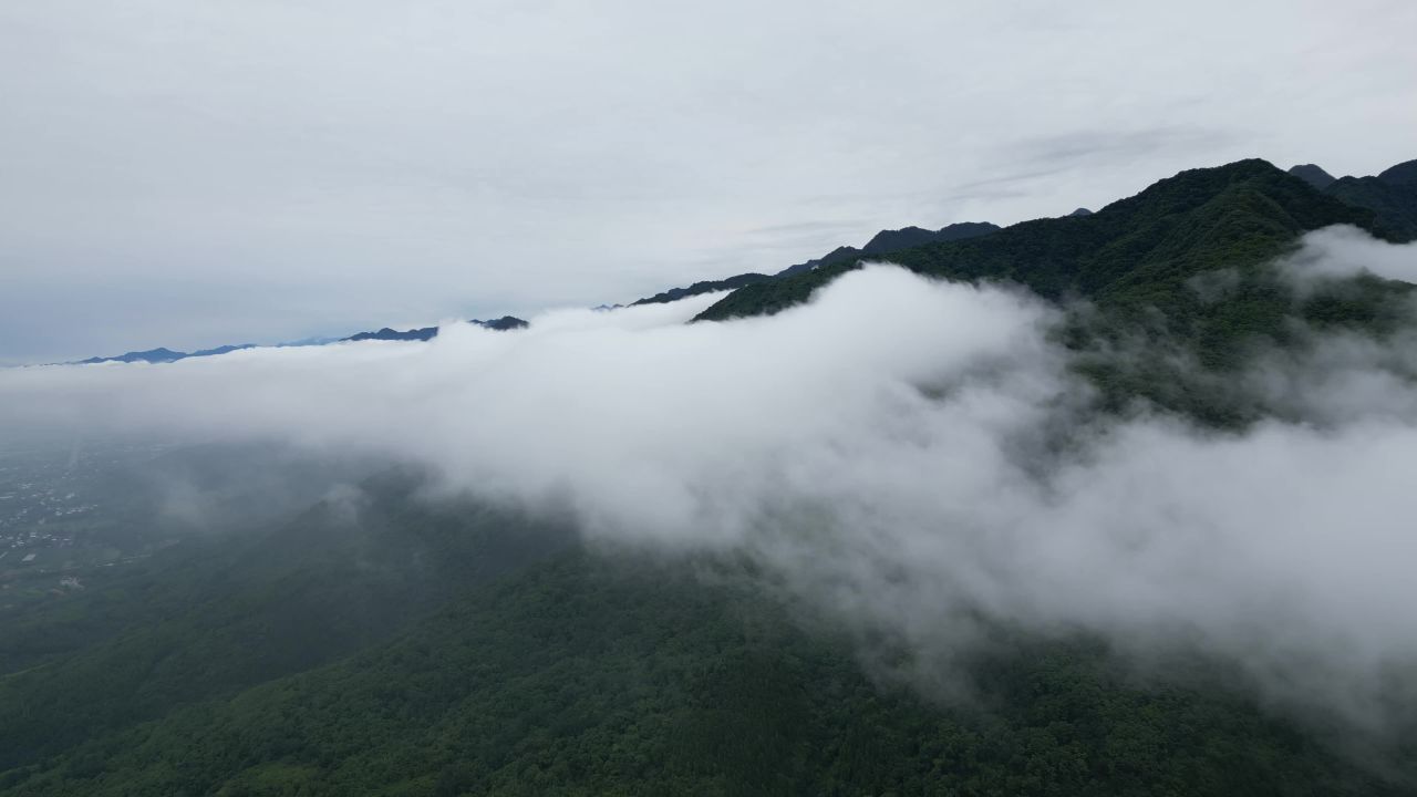航拍涝峪云海