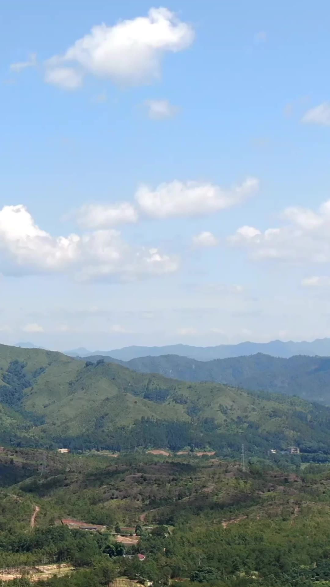 自然风光蓝天白云夕阳晚霞航拍移动延时 