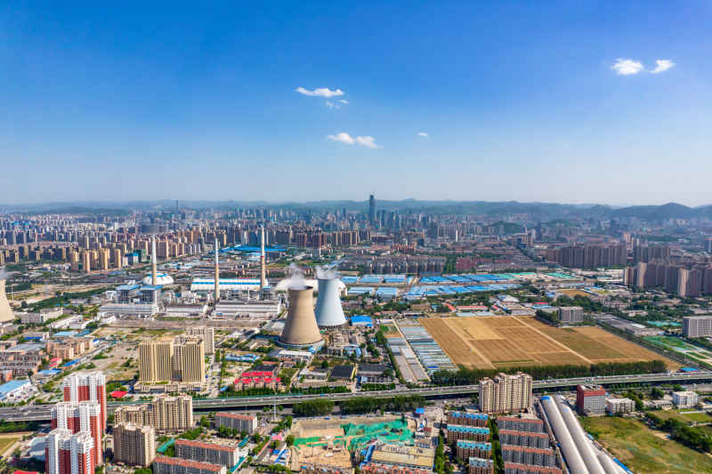 山东济南城市风光航拍