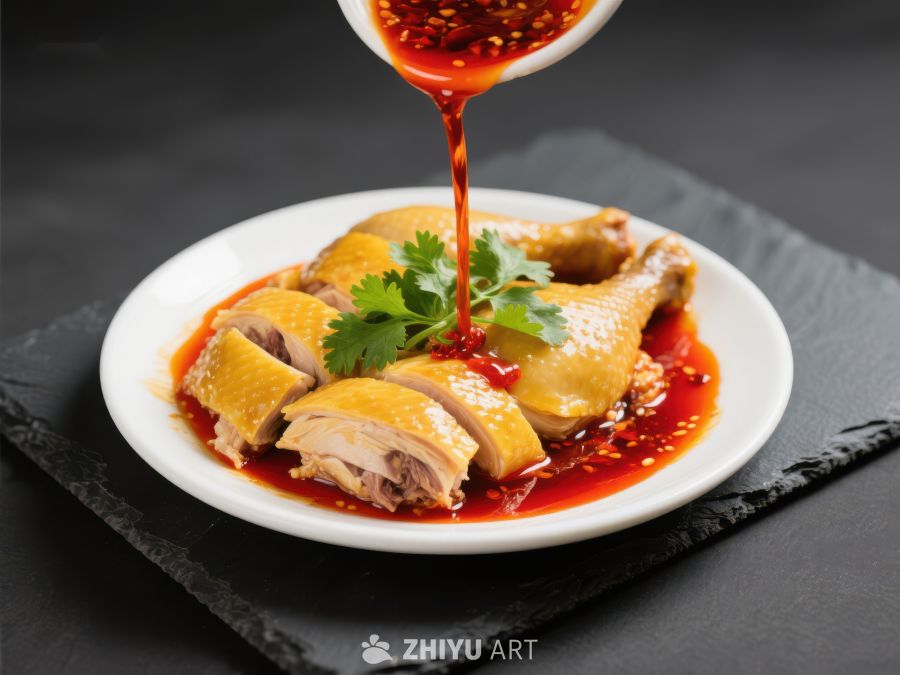 红油淋鸡，美味佳肴 254