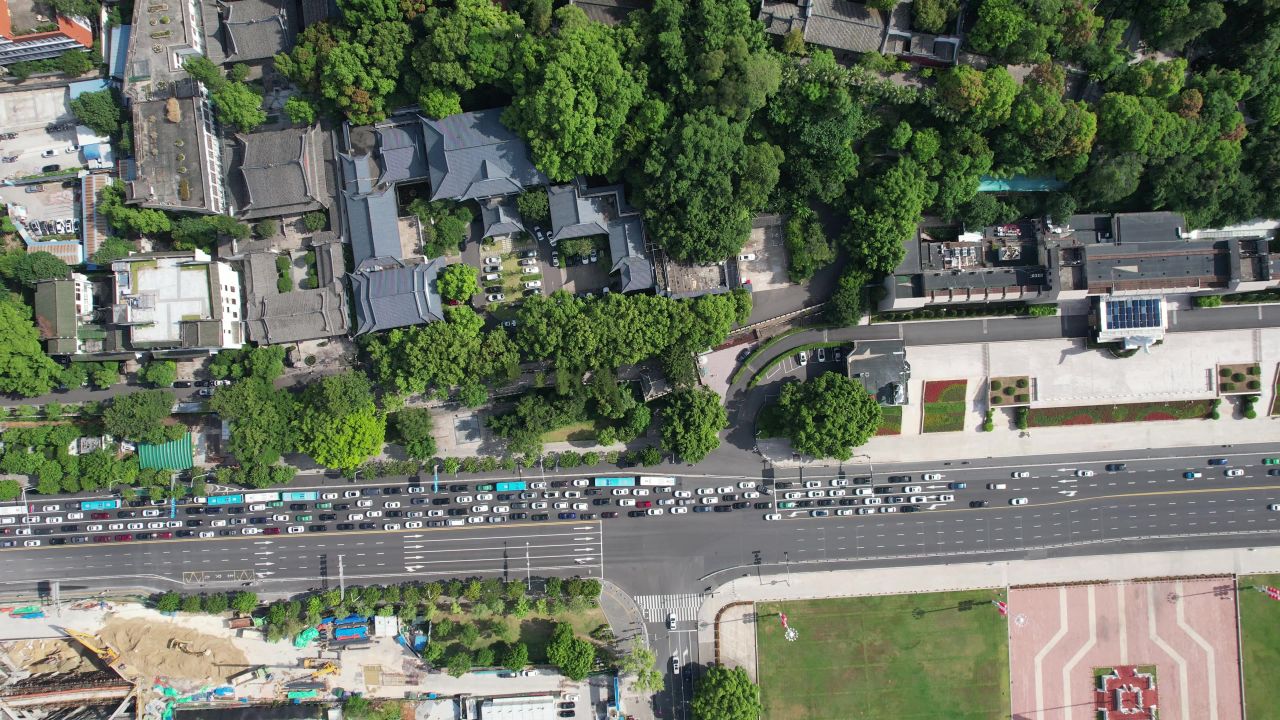 福建福州城市风光航拍 