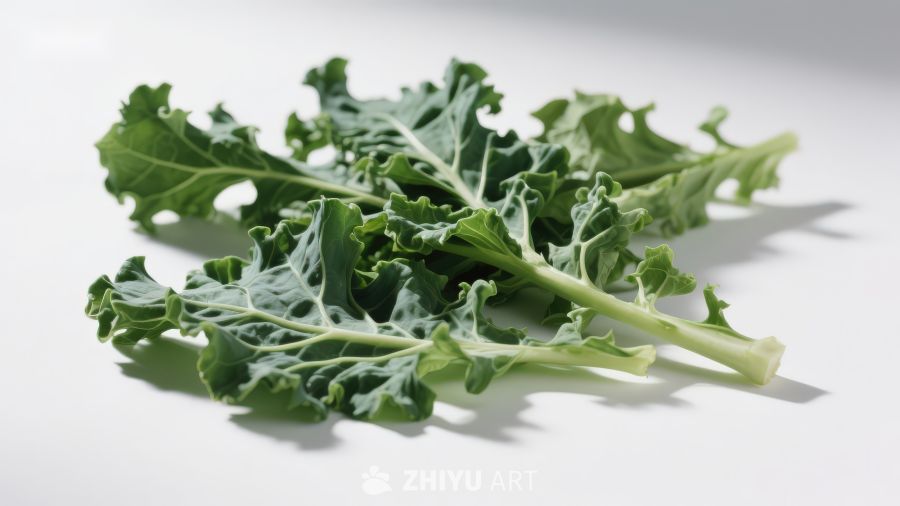 新鲜羽衣甘蓝叶片特写