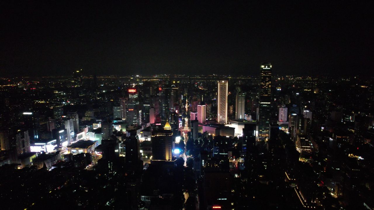 江苏南京城市风光航拍 
