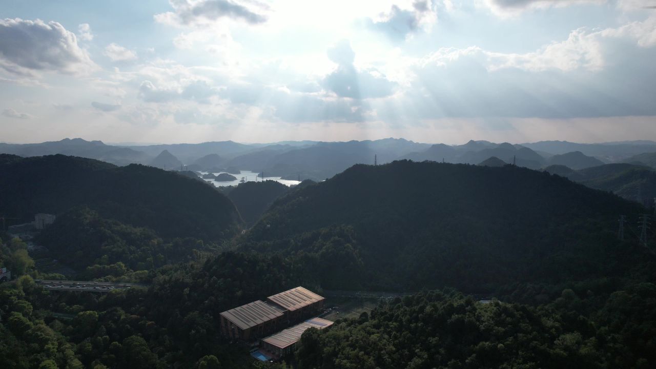贵州贵阳城市风光航拍