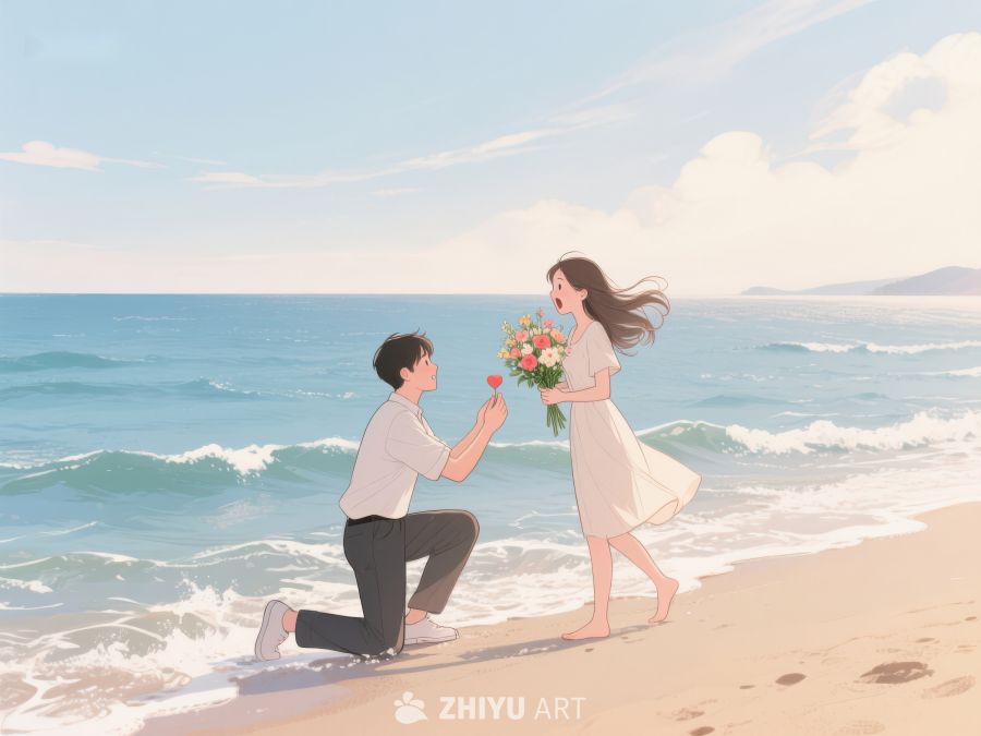海边求婚，浪漫瞬间 212
