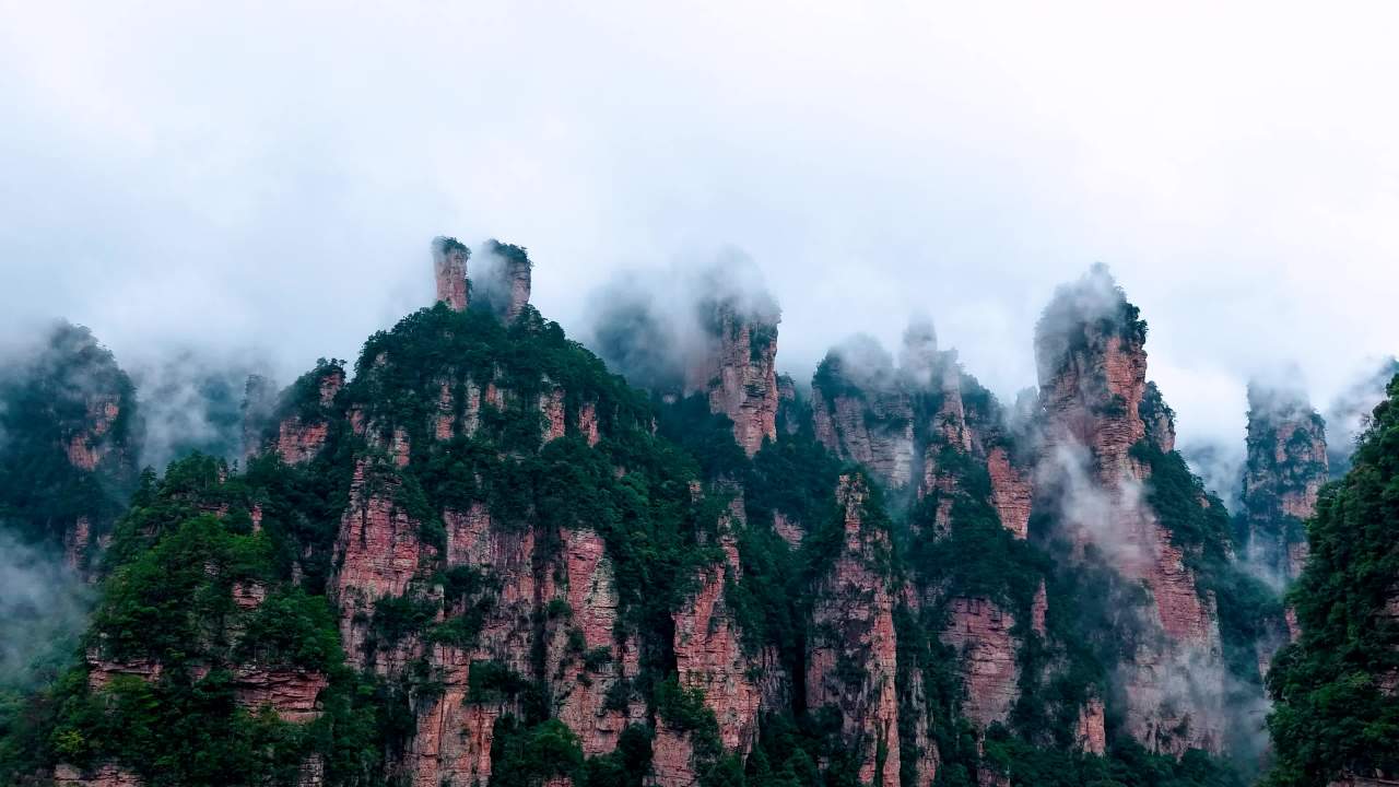 张家界天门山延时