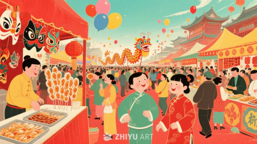 热闹的中国节日市场 104