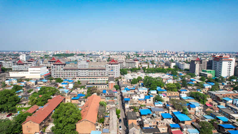 开封城市风光旅游景区航拍图 