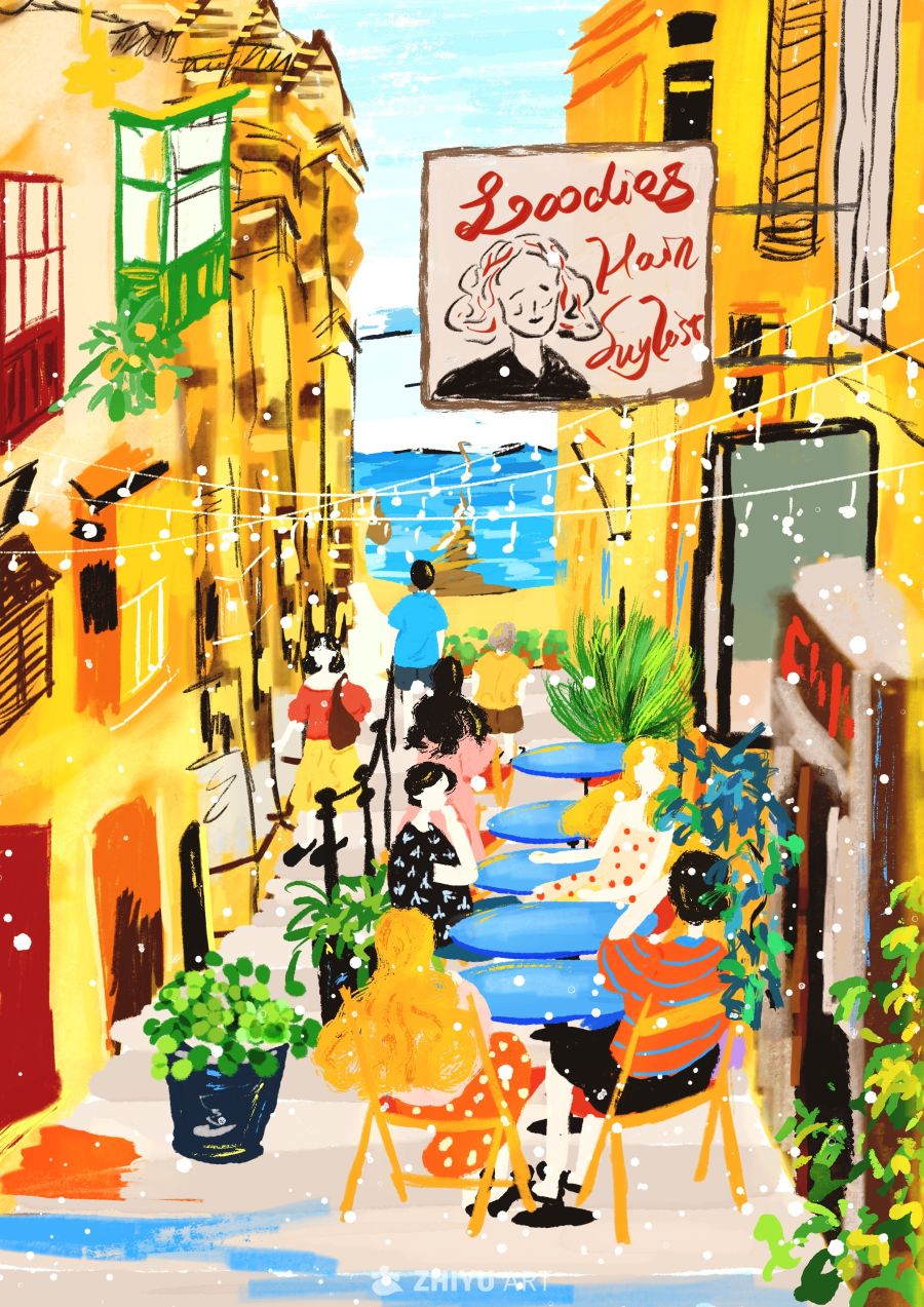 原创治愈插画作品素材四季节气节日自然 91