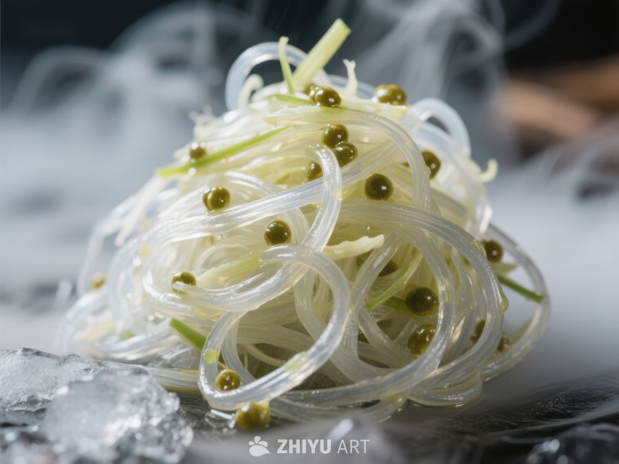 冰镇透明面条配青豆 42