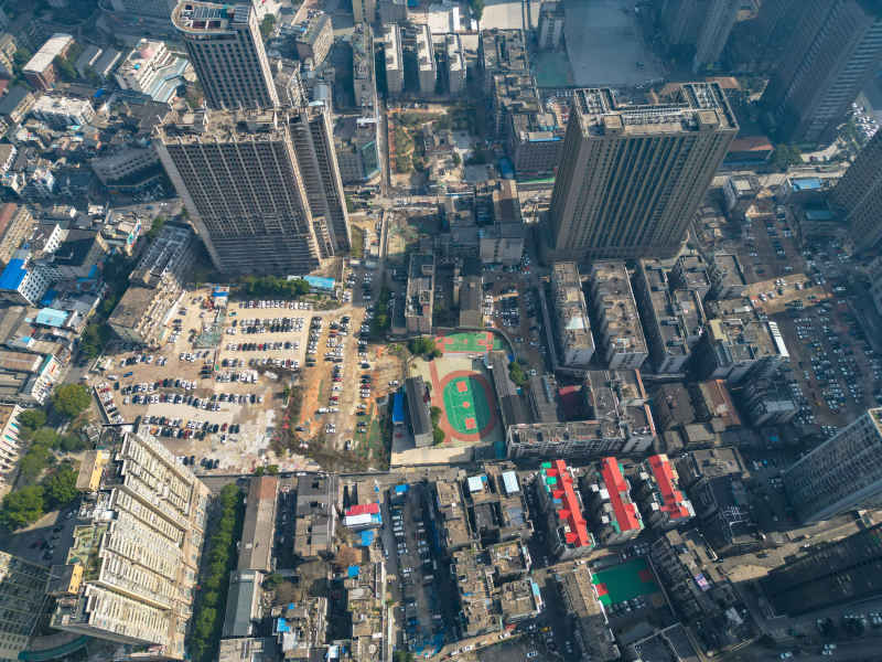 湖南长沙城市风光航拍摄影图