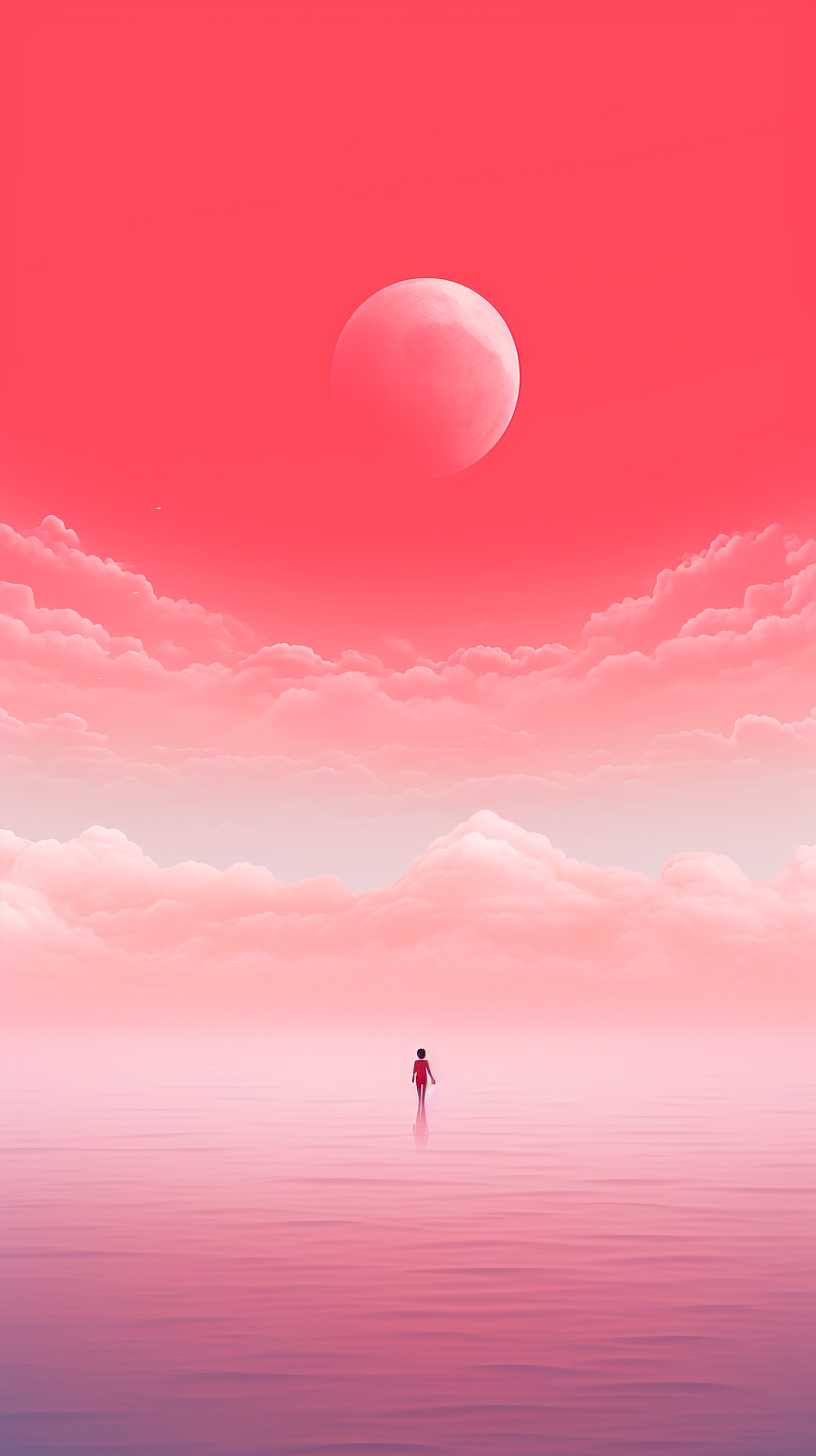 红色背景艺术图