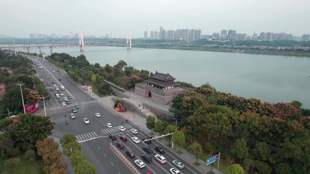 观湘门环绕航拍