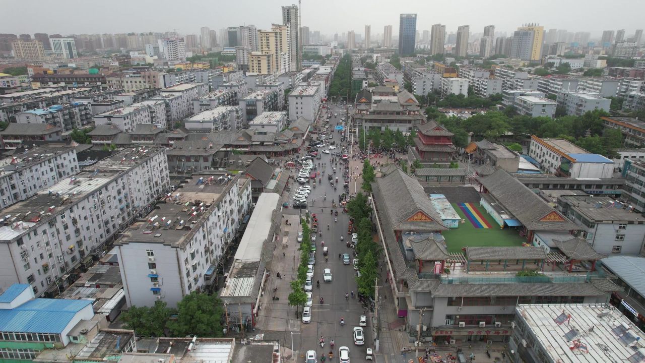 河北邢台城市风光旅游景区航拍 