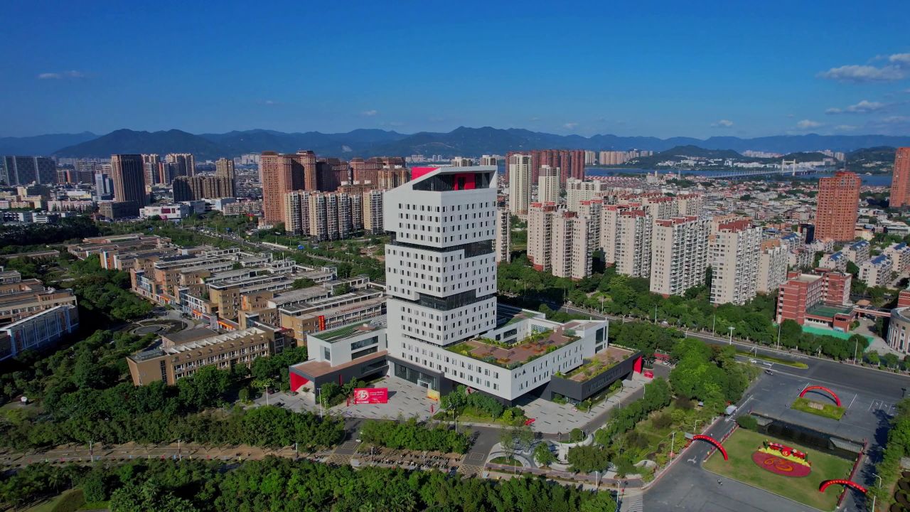 航拍福州大学旗山校区