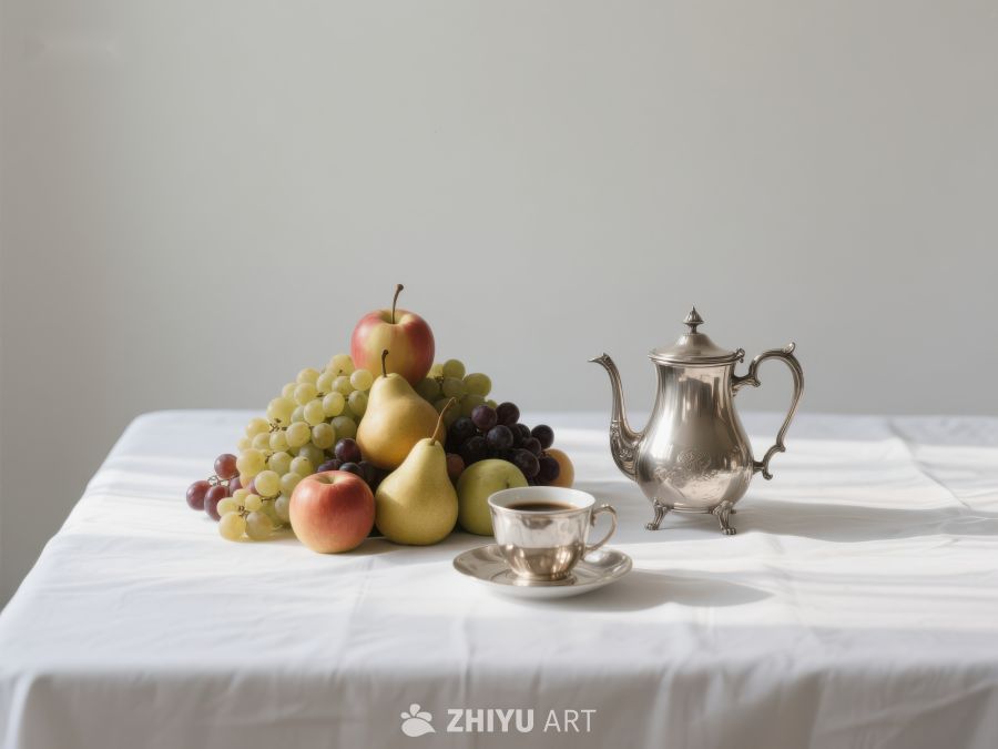 静物水果与茶具 300