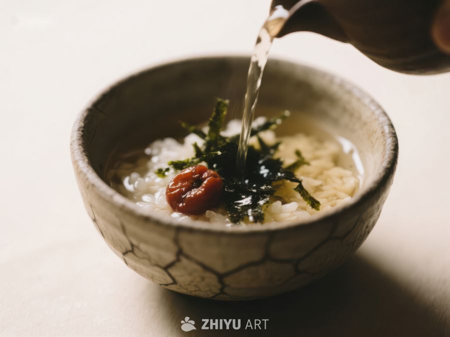 热汤倒入碗中，点缀海苔与枸杞 192