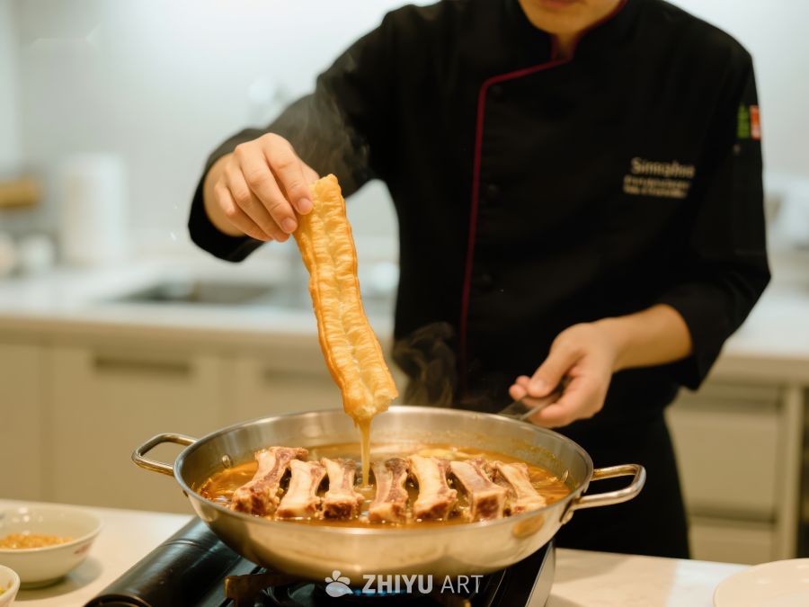 厨师精心烹制美味佳肴 46