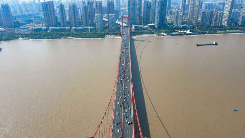 湖北武汉城市风光航拍摄影图