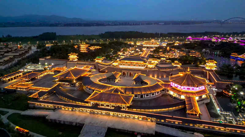 湖北襄阳城市风光旅游景区航拍摄影图 