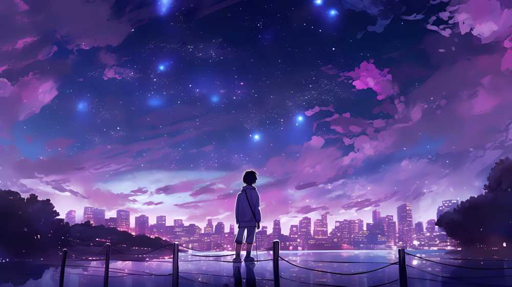 一个人的夜空是多么的美