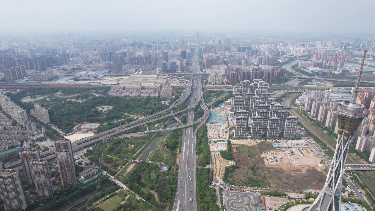 河南郑州城市风光航拍