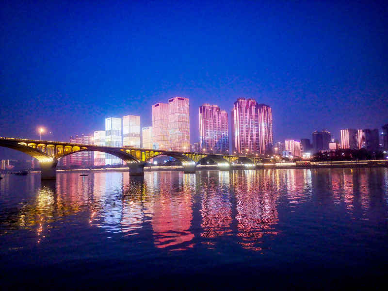 湖南长沙城市夜景灯光摄影图 