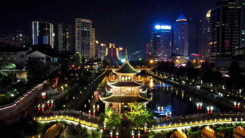 贵州贵阳城市风光航拍摄影图