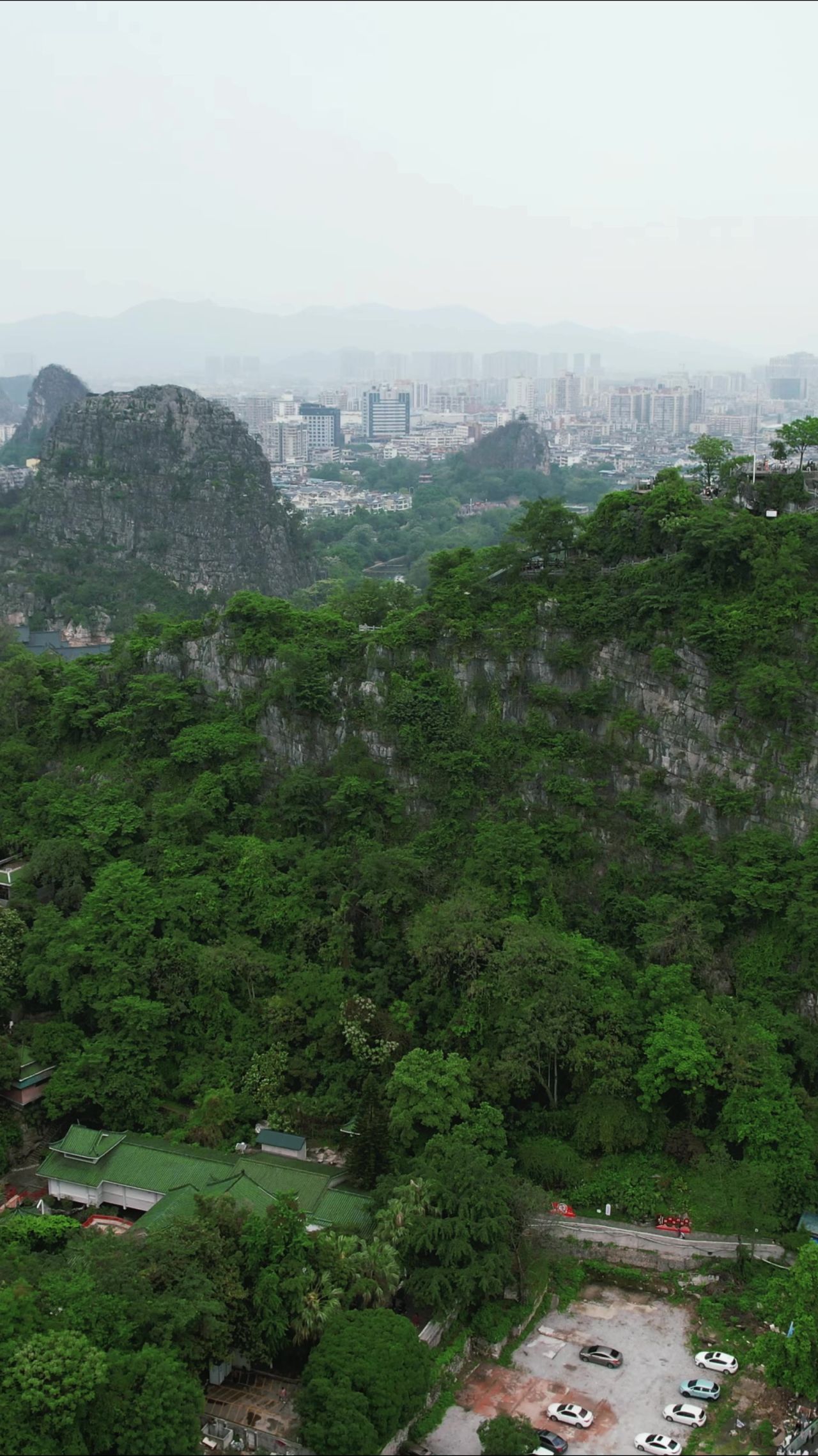 广西桂林山水风光竖屏航拍