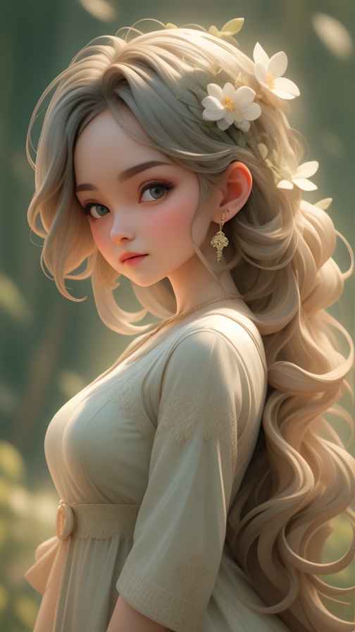 可爱粉色女孩