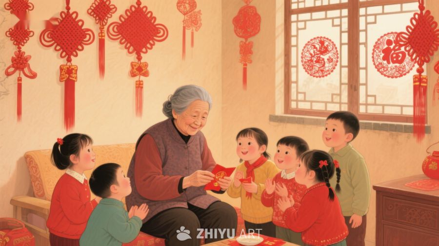 祖母与孙辈共度温馨节日 137