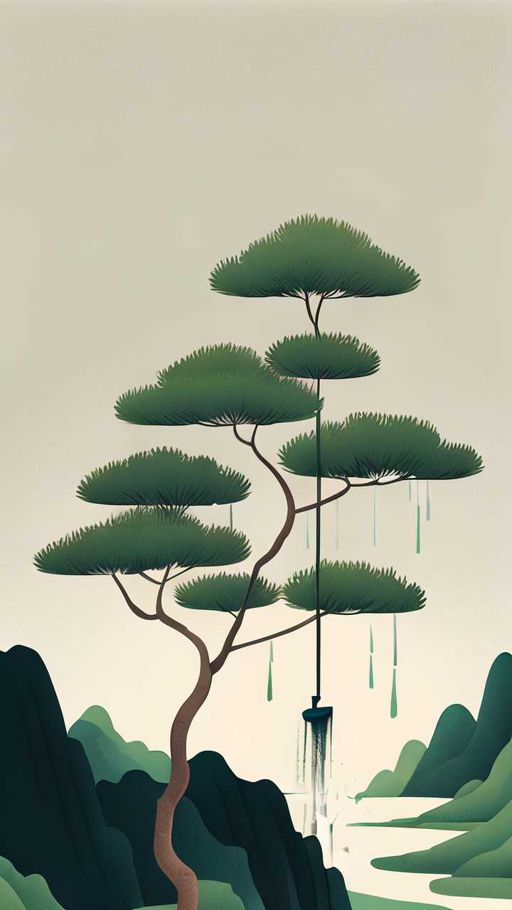 劳动节植树插画