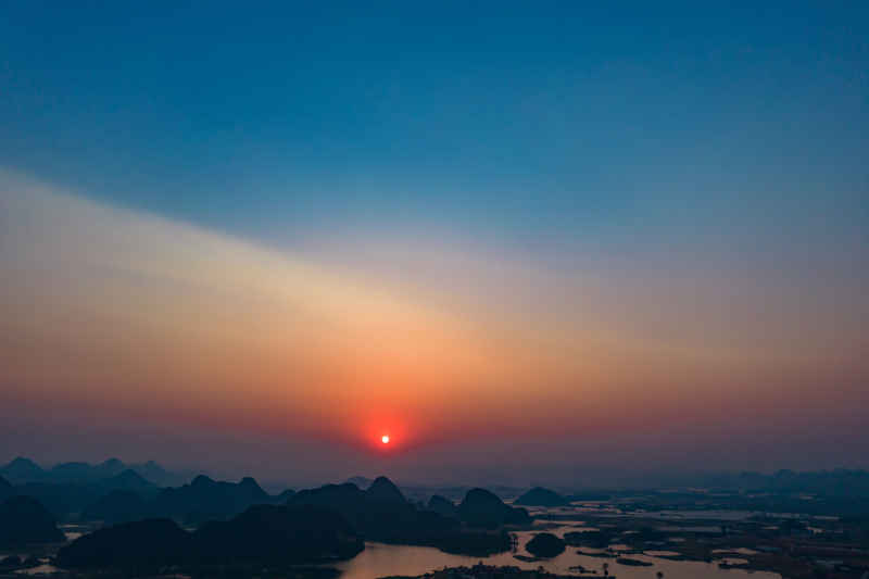 云南普者黑5A景区航拍 