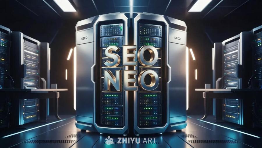 一个未来感十足的“SEO NEO”设备，类似于服务