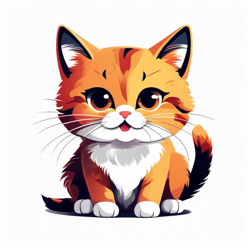 可爱的猫咪独立元素 17